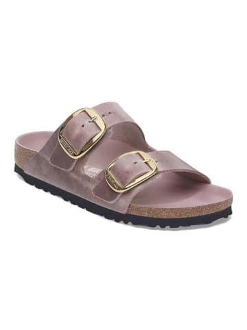 Birkenstock Leder-Pantoletten "Arizona" in Rosa - Weite S