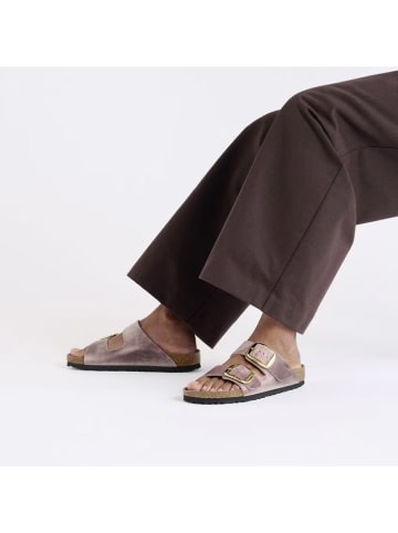 Birkenstock Leder-Pantoletten "Arizona" in Rosa - Weite S