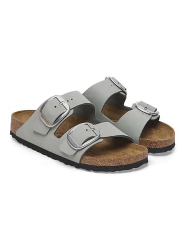 Birkenstock Leren slippers "Arizona" grijs - wijdte S