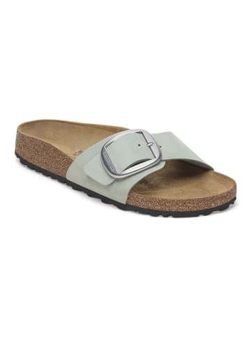 Birkenstock Leder-Pantoletten "Madrid" in Mint - Weite S