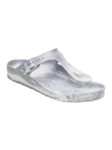Birkenstock Zehentrenner "Gizeh" in Weiß/ Grau - Weite S