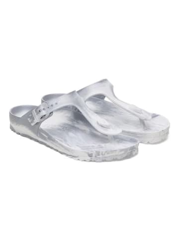 Birkenstock Zehentrenner "Gizeh" in Weiß/ Grau - Weite S