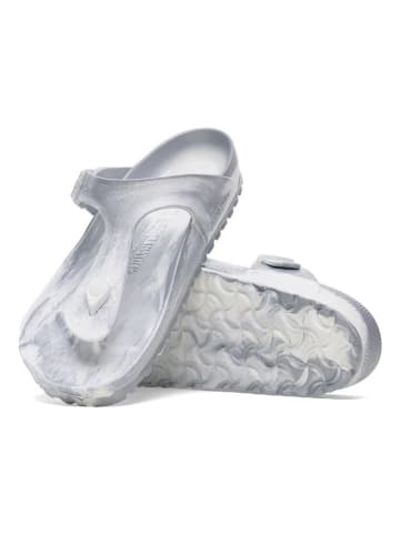 Birkenstock Zehentrenner "Gizeh" in Weiß/ Grau - Weite S