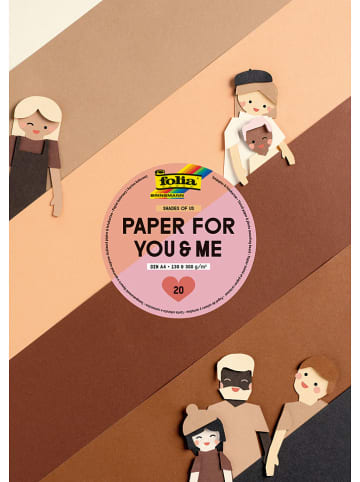folia PAPER Tonpapier "Papierschatten" - DIN A4