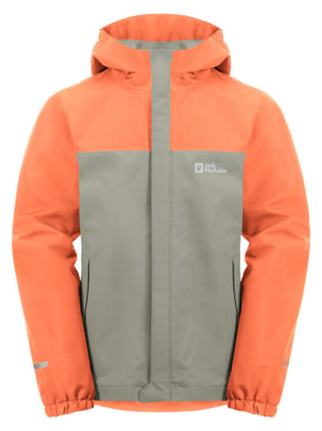 Jack Wolfskin Übergangsjacke in Orange/Grau