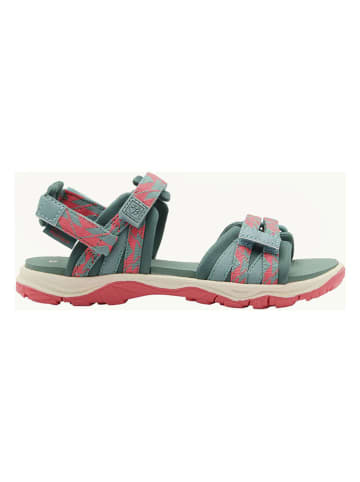 Jack Wolfskin Sandalen in Dunkelgrün/Pink