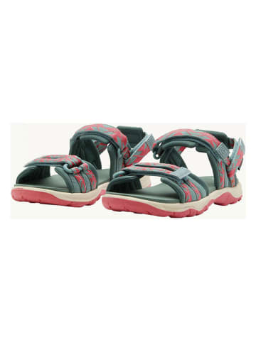 Jack Wolfskin Sandalen in Dunkelgrün/Pink