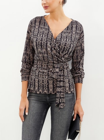 LA Angels Bluse in Schwarz/ Beige