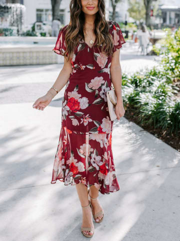 LA Angels Kleid in Bordeaux