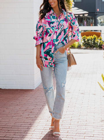 LA Angels Bluse in Rosa/ Lila/ Blau