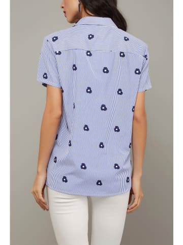 LA Angels Bluse in Blau/ Weiß