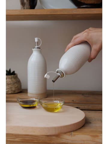 Kitchencraft 2tlg. Set: Essig- & Ölspender "Idilica" in Weiß/ Beige - 450 ml