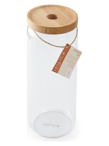 Kitchencraft Vorratsglas "Idilica" in Transparent/ Beige - 1,3 l