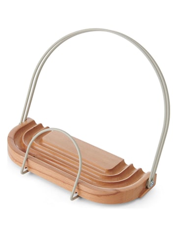 Kitchencraft Kochbuch-Ständer "Idilica" in Hellbraun/ Silber - (B)23 x (H)18 cm
