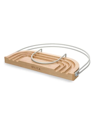 Kitchencraft Kochbuch-Ständer "Idilica" in Hellbraun/ Silber - (B)23 x (H)18 cm
