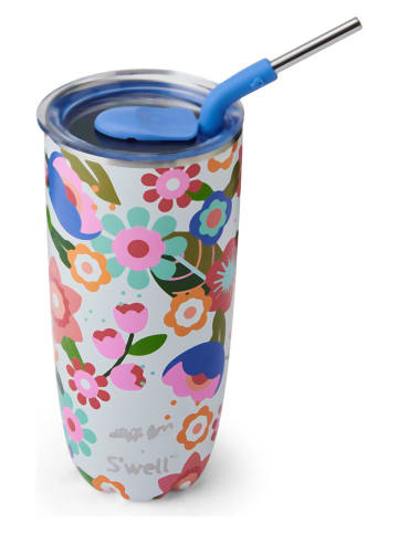 S'well Edelstahl-Thermobecher "Steffi" in Blau/ Rosa - 700 ml
