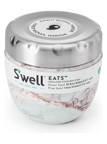 S'well 2-in-1 lunchcontainer "Calcatta" wit/goudkleurig - 636 ml