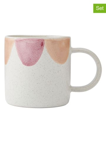 Mikasa Kubki (2 szt.) w kolorze jasnoróżowo-żółtym - 380 ml