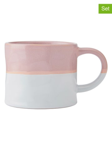 Mikasa 2er-Set: Tassen in Rosa/ Weiß - 350 ml