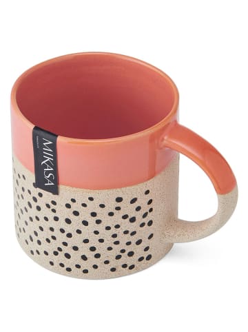 Mikasa 2er-Set: Tassen in Orange/ Beige - 390 ml