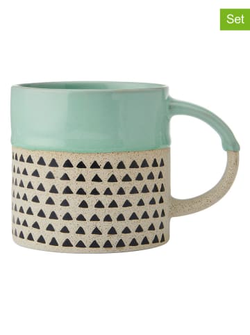 Mikasa 2er-Set: Tassen in Mint/ Beige - 390 ml