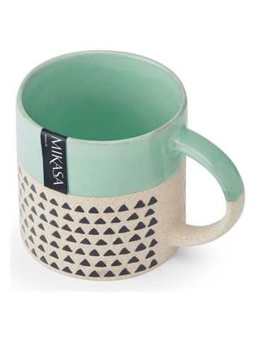Mikasa 2er-Set: Tassen in Mint/ Beige - 390 ml