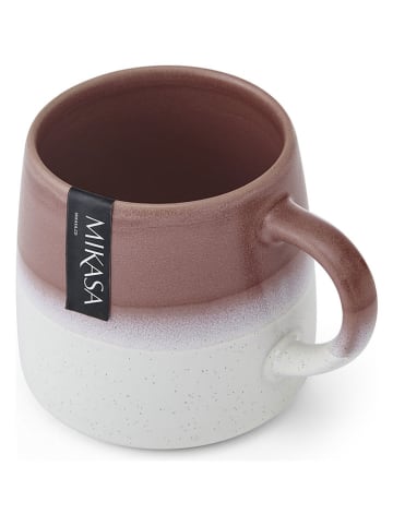 Mikasa Kubki (2 szt.) w kolorze szaroróżowo-jasnoszarym - 390 ml
