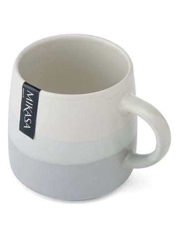 Mikasa 2er-Set: Tassen in Weiß/ Hellgrau - 390 ml