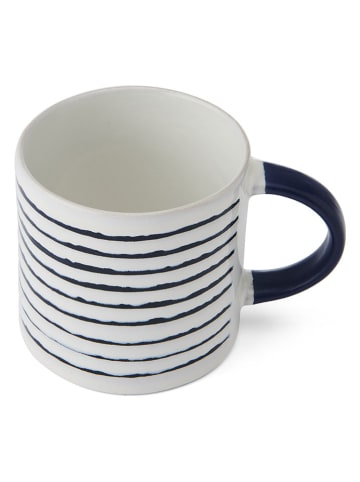 Mikasa 2er-Set: Tassen in Weiß/ Dunkelblau - 390 ml