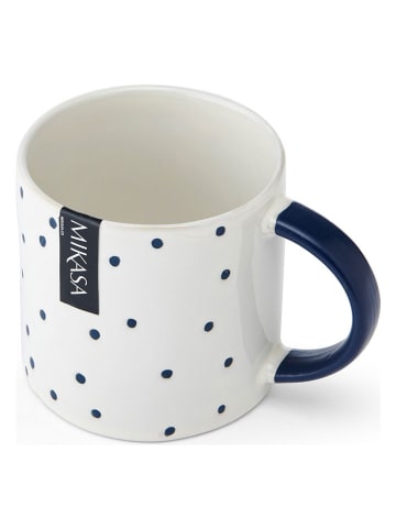 Mikasa 2er-Set: Tassen in Weiß/ Dunkelblau - 390 ml