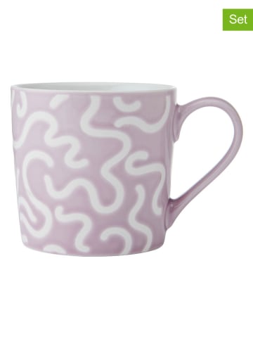 Mikasa 2er-Set: Tassen in Lila/ Weiß - 360 ml