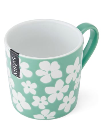 Mikasa Kubki (2 szt.) w kolorze zielono-białym - 360 ml