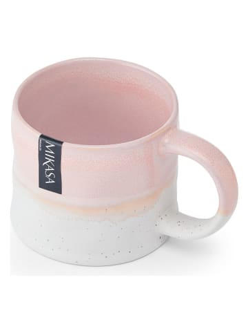 Mikasa Kubki (2 szt.) w kolorze jasnoróżowo-białym - 450 ml