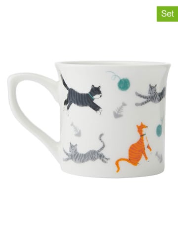 Mikasa 2-delige set: koffiekoppen wit/meerkleurig - 300 ml