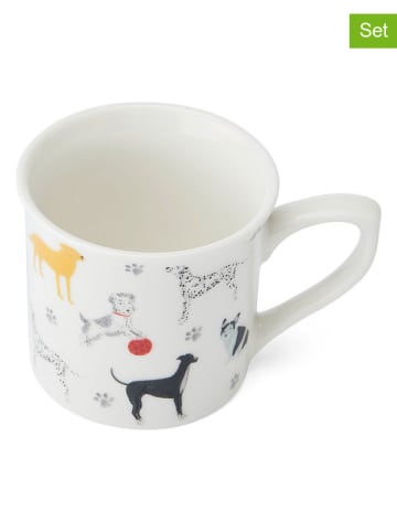 Mikasa Kubki (2 szt.) w kolorze białym ze wzorem do kawy - 300 ml
