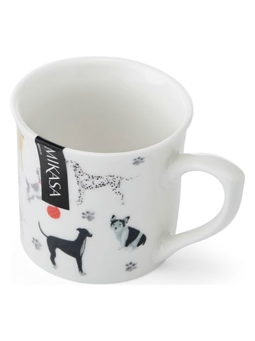 Mikasa 2-delige set: koffiekoppen wit/meerkleurig - 300 ml