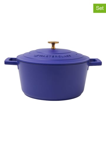 MasterClass 2-delige set: braadslede met deksel blauw - Ø 24 cm