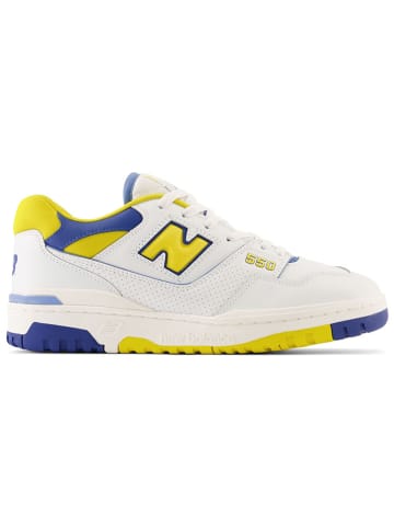 New Balance Skórzane sneakersy "550" w kolorze biało-żółtym