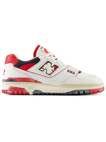 New Balance Skórzane sneakersy "550" w kolorze kremowo-czerwonym