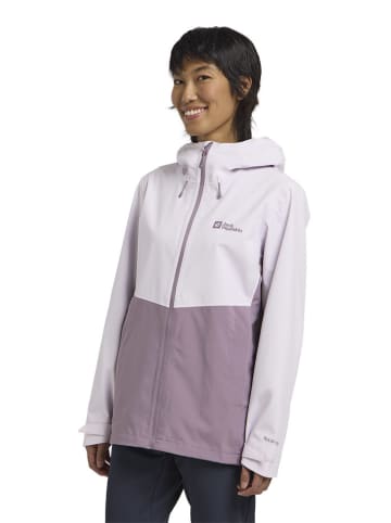 Jack Wolfskin Softshelljacke "Weiltal 2L" in Weiß/ Lila