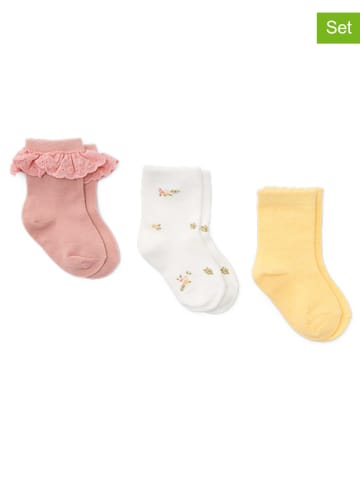Little Dutch 3er-Set: Socken in Rosa/ Weiß/ Gelb
