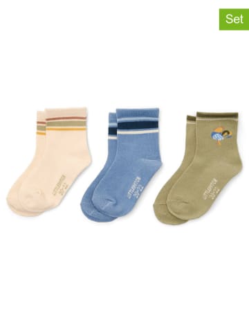 Little Dutch 3er-Set: Socken in Beige/ Hellblau/ Khaki