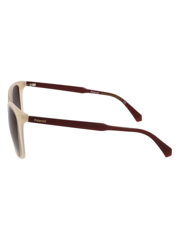 Polaroid Damskie okulary przeciwsłoneczne w kolorze beżowo-brązowym