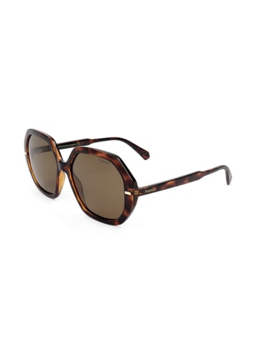 Polaroid Damen-Sonnenbrille in Braun/ Hellbraun