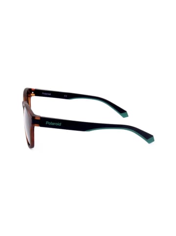 Polaroid Okulary przeciwsłoneczne unisex w kolorze brązowo-zielono-szarym