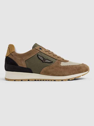 PME Legend Skórzane sneakersy w kolorze jasnobrązowym