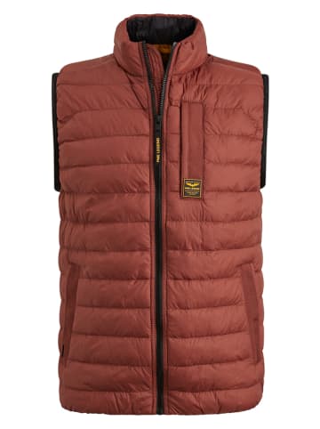 PME Legend Doorgestikte bodywarmer roestrood