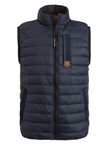 PME Legend Doorgestikte bodywarmer donkerblauw