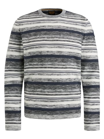 PME Legend Pullover in Grau/ Dunkelblau