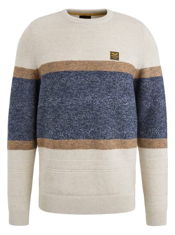 PME Legend Sweter w kolorze beżowo-granatowym
